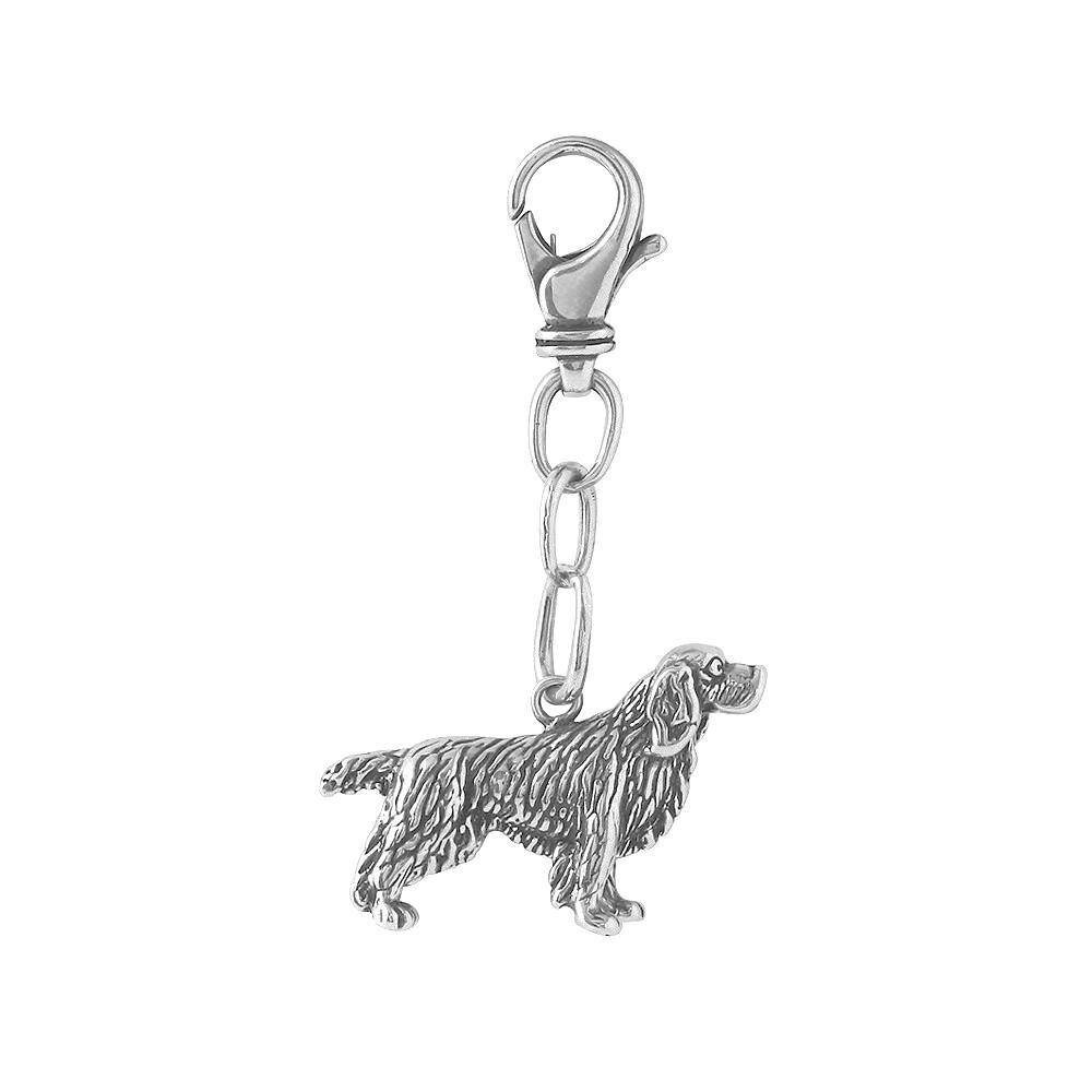 Englisch Springer Spaniel Hund Schlüsselanhänger in Sterling Silber, Hunde Schmuck von CityofJewelz