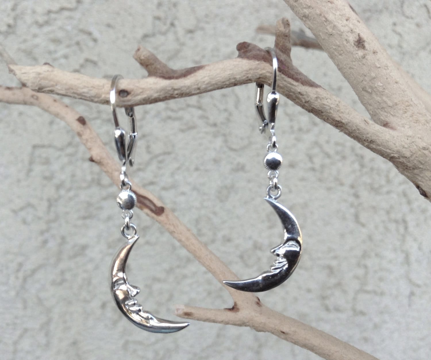 Halbmond Ohrringe in Sterling Silber, Mond Schmuck, Ohrringe von CityofJewelz