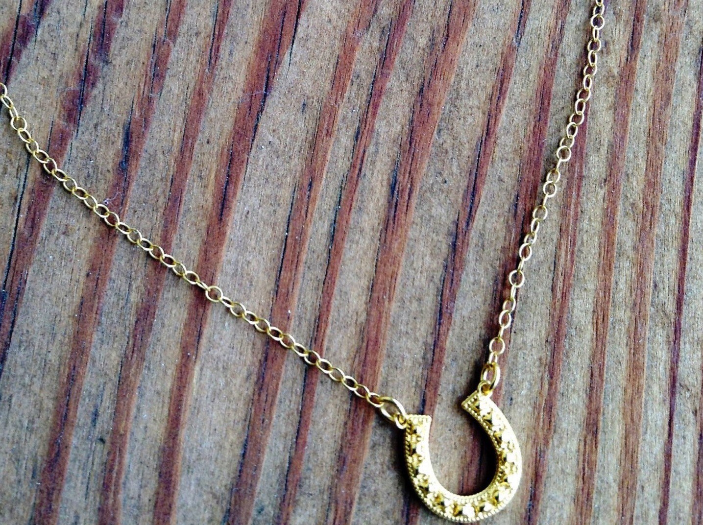 Lucky Cowgirl Treasure Hufeisen Halskette Aus Sterling Silber | Gelb Vergoldet von CityofJewelz