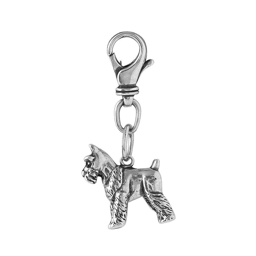 Miniatur Schnauzer 3D Schlüsselanhänger in Sterling Silber, Hundeschmuck von CityofJewelz