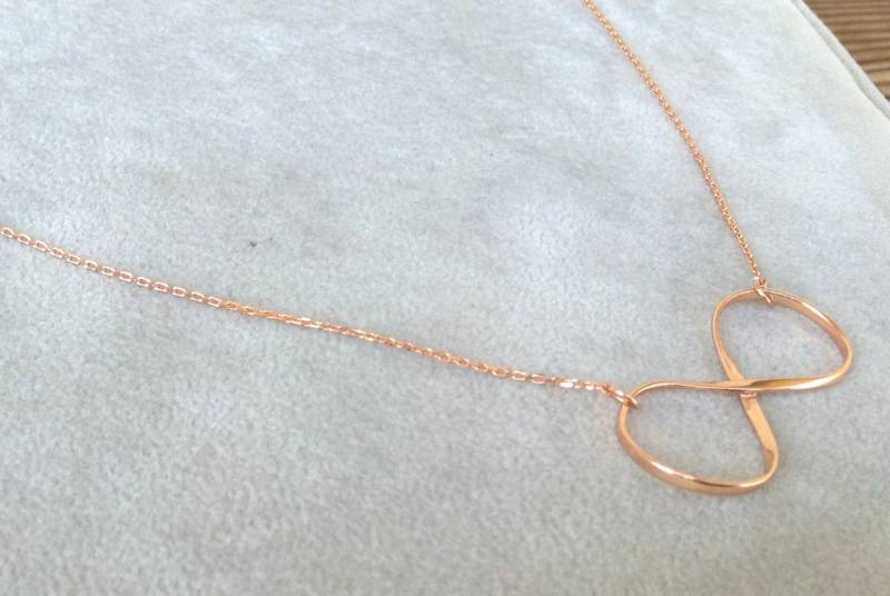 Unendlichkeitskette Aus Sterlingsilber | Rose Vergoldet von CityofJewelz