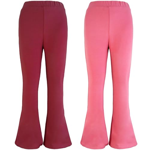 CiuchCiuch 2er-Pack Schlaghosen Jogginghosen – Bootcut - Für Mädchen – Für Kinder - 2 Stück – Sweatstoff 95% Baumwolle – 5% Elastan – Hosen für den Frühling – Für die Schule - von CiuchCiuch