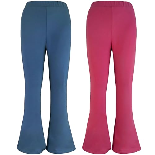 CiuchCiuch 2er-Pack Schlaghosen Jogginghosen – Bootcut - Für Mädchen – Für Kinder - 2 Stück – Sweatstoff 95% Baumwolle – 5% Elastan – Hosen für den Frühling – Für die Schule - von CiuchCiuch