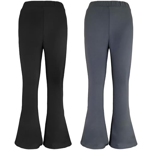 CiuchCiuch 2er-Pack Schlaghosen Jogginghosen – Bootcut - Für Mädchen – Für Kinder - 2 Stück – Sweatstoff 95% Baumwolle – 5% Elastan – Hosen für den Frühling – Für die Schule - von CiuchCiuch