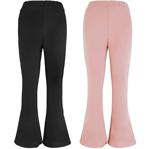 CiuchCiuch 2er-Pack Schlaghosen Jogginghosen – Bootcut - Für Mädchen – Für Kinder - 2 Stück – Sweatstoff 95% Baumwolle – 5% Elastan – Hosen für den Frühling – Für die Schule - von CiuchCiuch