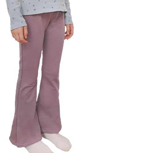 CiuchCiuch gefütterte Schlaghose für Mädchen - Bequeme Flare Leggings aus Baumwolle - Modische Herbst- & Winterhose mit hoher Taille - Hergestellt in Polen - Lila 134 von CiuchCiuch