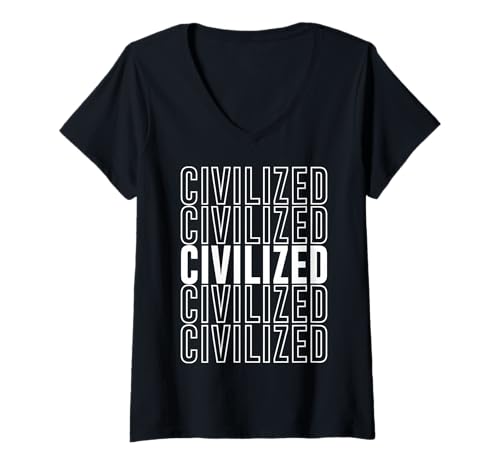 Damen Zivilisiert T-Shirt mit V-Ausschnitt von Civilized Apparel