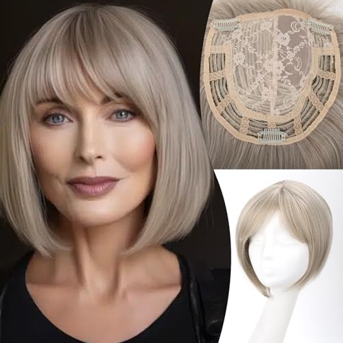Civrie Überlegene Qualität und Design: Verbessern Sie Ihre Frisur mühelos mit unserem hochwertigen Bob-Haar-Topper, der speziell für Frauen mit kurzem, dünnem oder grauem Haar entwickelt wurde von Civrie