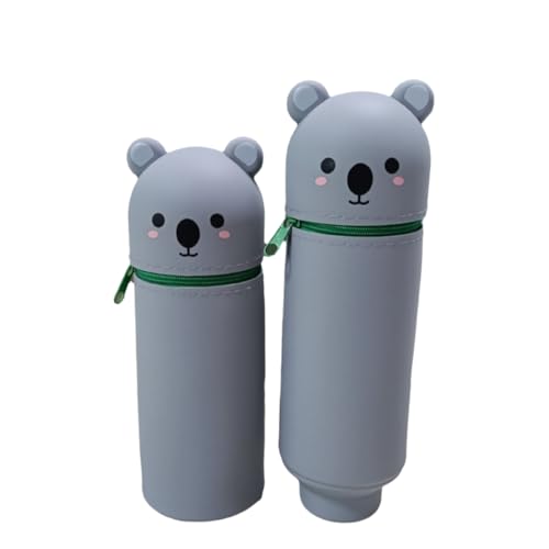 2-in-1 niedliche Cartoon Panda Pink Kawaii Stifthalter, multifunktionaler Schreibwaren Organisator - estuche silicona für Mädchen, estuche mr Wonderful für Schüler (Koala) von CiwDehuanle