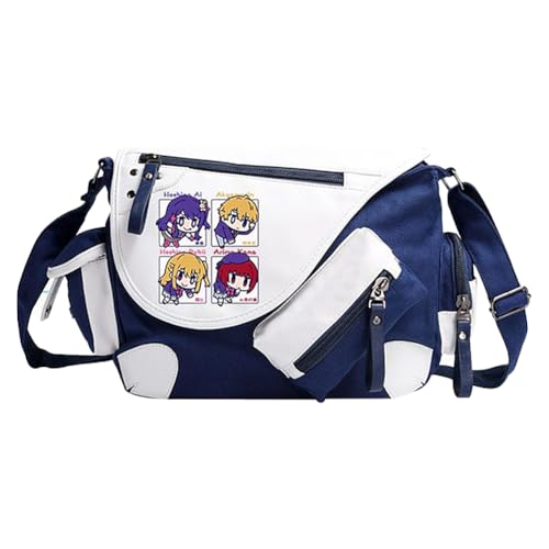 Akuamarin Rubi Ai Hoshino Crossbody Bag Anime Messenger Bag Schultertaschen Handtasche Student Rucksack Satchel Daypack Casual Travel Bags, Typ 3, 36*11*26cm von Ciyoulio