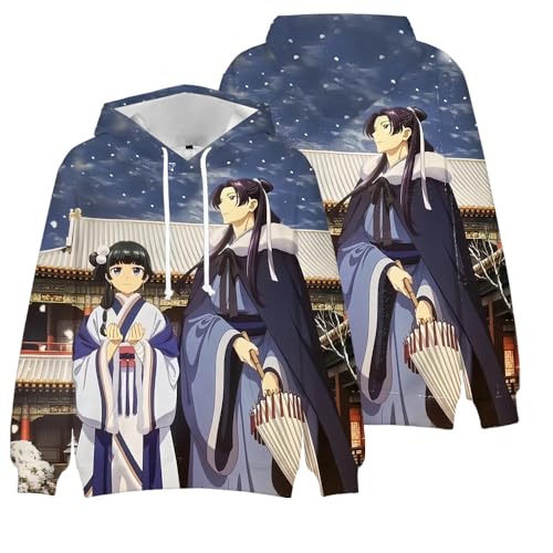 Ciyoulio Anime Jinshi Maomao Hoodie Mit Taschen Damen/Herren Anime Kapuzenpullover Teenager Hoodie Manga Pullover 3D Druck Lässiges Sweatshirt von Ciyoulio