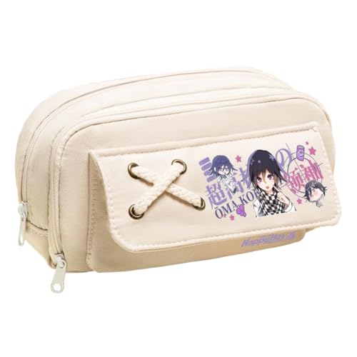 Ciyoulio Anime Nagito Komaeda Federmäppchen Nanami Chiaki Canvas Stifttasche Schreibwaren Aufbewahrungstasche Make-up Taschen Organizer Stifttasche für Schüler, Typ 13, 21*5.5*11cm, Federmäppchen von Ciyoulio