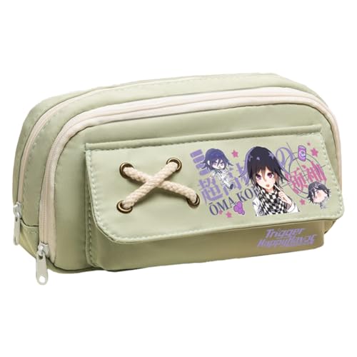Ciyoulio Anime Nagito Komaeda Federmäppchen Nanami Chiaki Canvas Stifttasche Schreibwaren Aufbewahrungstasche Make-up Taschen Organizer Stifttasche für Schüler, Typ 5, 21*5.5*11cm, Federmäppchen von Ciyoulio