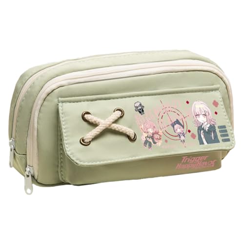 Ciyoulio Anime Nagito Komaeda Federmäppchen Nanami Chiaki Canvas Stifttasche Schreibwaren Aufbewahrungstasche Make-up Taschen Organizer Stifttasche für Schüler, Typ 8, 21*5.5*11cm, Federmäppchen von Ciyoulio