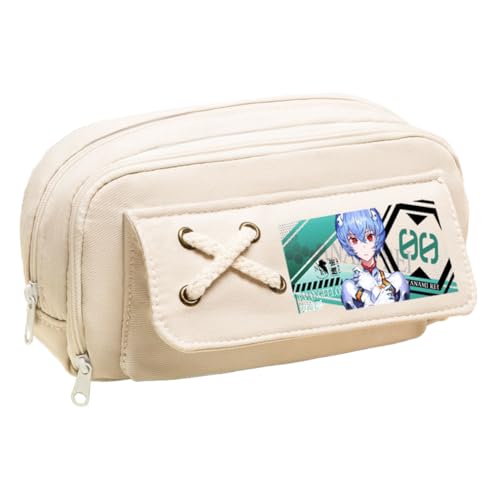 Ciyoulio Anime Stiftetasche Ayanami Rei Federmäppchen Asuka Langley Soryu Druck Federmäppchen Student Aufbewahrung Stifttasche Schreibwaren Tasche für Studenten, Typ 19, 21*5.5*11cm, Federmäppchen von Ciyoulio