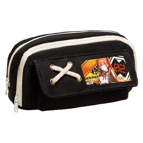 Ciyoulio Anime Stiftetasche Ayanami Rei Federmäppchen Asuka Langley Soryu Druck Federmäppchen Student Aufbewahrung Stifttasche Schreibwaren Tasche für Studenten, Typ 2, 21*5.5*11cm, Federmäppchen von Ciyoulio
