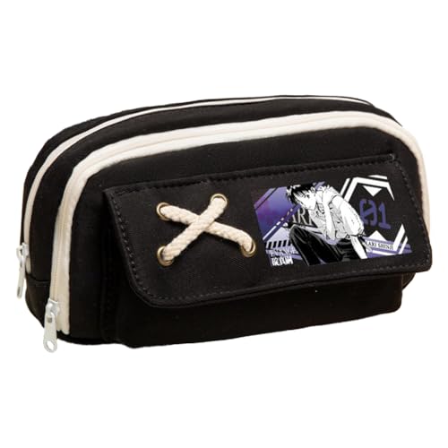 Ciyoulio Anime Stiftetasche Ayanami Rei Federmäppchen Asuka Langley Soryu Druck Federmäppchen Student Aufbewahrung Stifttasche Schreibwaren Tasche für Studenten, Typ 26, 21*5.5*11cm, Federmäppchen von Ciyoulio