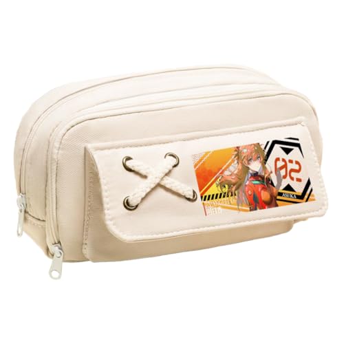 Ciyoulio Anime Stiftetasche Ayanami Rei Federmäppchen Asuka Langley Soryu Druck Federmäppchen Student Aufbewahrung Stifttasche Schreibwaren Tasche für Studenten, Typ 3, 21*5.5*11cm, Federmäppchen von Ciyoulio