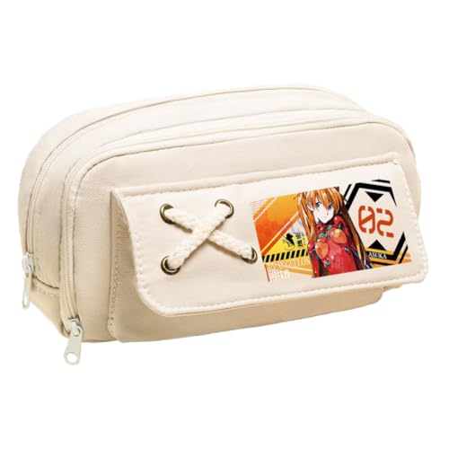 Ciyoulio Anime Stiftetasche Ayanami Rei Federmäppchen Asuka Langley Soryu Druck Federmäppchen Student Aufbewahrung Stifttasche Schreibwaren Tasche für Studenten, Typ 31, 21*5.5*11cm, Federmäppchen von Ciyoulio