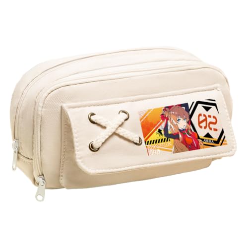 Ciyoulio Anime Stiftetasche Ayanami Rei Federmäppchen Asuka Langley Soryu Druck Federmäppchen Student Aufbewahrung Stifttasche Schreibwaren Tasche für Studenten, Typ 33, 21*5.5*11cm, Federmäppchen von Ciyoulio