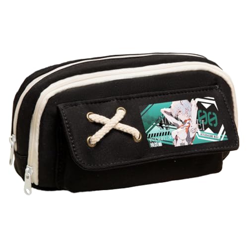 Ciyoulio Anime Stiftetasche Ayanami Rei Federmäppchen Asuka Langley Soryu Druck Federmäppchen Student Aufbewahrung Stifttasche Schreibwaren Tasche für Studenten, Typ 36, 21*5.5*11cm, Federmäppchen von Ciyoulio