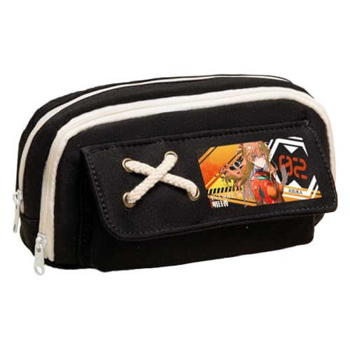Ciyoulio Anime Stiftetasche Ayanami Rei Federmäppchen Asuka Langley Soryu Druck Federmäppchen Student Aufbewahrung Stifttasche Schreibwaren Tasche für Studenten, Typ 4, 21*5.5*11cm, Federmäppchen von Ciyoulio