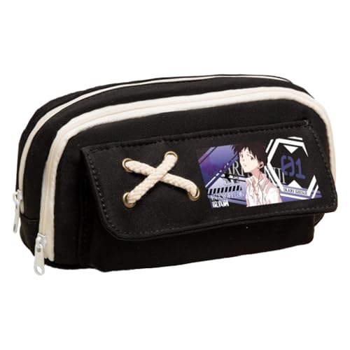 Ciyoulio Anime Stiftetasche Ayanami Rei Federmäppchen Asuka Langley Soryu Druck Federmäppchen Student Aufbewahrung Stifttasche Schreibwaren Tasche für Studenten, Typ 40, 21*5.5*11cm, Federmäppchen von Ciyoulio