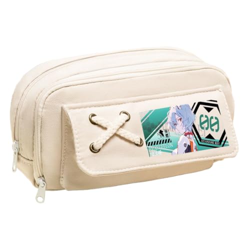 Ciyoulio Anime Stiftetasche Ayanami Rei Federmäppchen Asuka Langley Soryu Druck Federmäppchen Student Aufbewahrung Stifttasche Schreibwaren Tasche für Studenten, Typ 43, 21*5.5*11cm, Federmäppchen von Ciyoulio