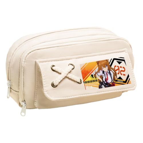 Ciyoulio Anime Stiftetasche Ayanami Rei Federmäppchen Asuka Langley Soryu Druck Federmäppchen Student Aufbewahrung Stifttasche Schreibwaren Tasche für Studenten, Typ 45, 21*5.5*11cm, Federmäppchen von Ciyoulio