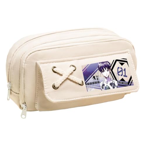 Ciyoulio Anime Stiftetasche Ayanami Rei Federmäppchen Asuka Langley Soryu Druck Federmäppchen Student Aufbewahrung Stifttasche Schreibwaren Tasche für Studenten, Typ 47, 21*5.5*11cm, Federmäppchen von Ciyoulio
