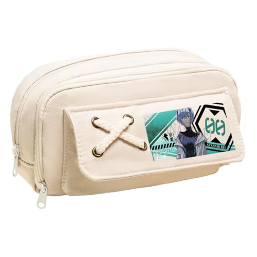Ciyoulio Anime Stiftetasche Ayanami Rei Federmäppchen Asuka Langley Soryu Druck Federmäppchen Student Aufbewahrung Stifttasche Schreibwaren Tasche für Studenten, Typ 5, 21*5.5*11cm, Federmäppchen von Ciyoulio