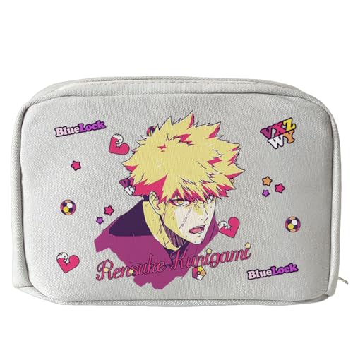 Ciyoulio Chigiri Hyoma/Seishiro Nagi Federmäppchen Kunigami Rensuke Anime Große Kapazität Stifttasche Reißverschluss Schreibwaren Aufbewahrungstasche 16 * 23cm von Ciyoulio