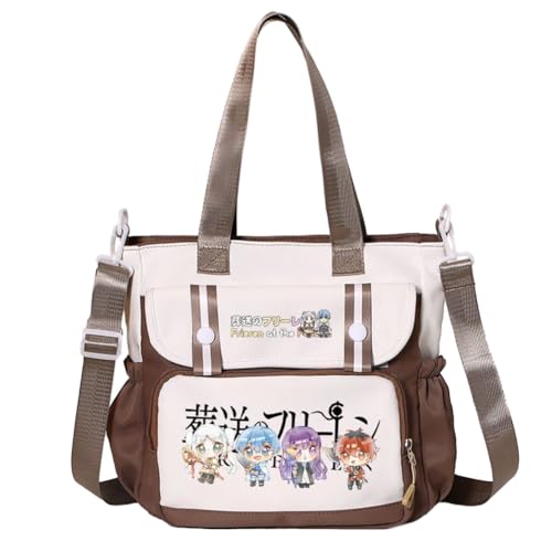 Ciyoulio Frieren Anime Crossbody Bag Himmel Satchel Handtasche Fern/Stark Messenger Bag Schultertaschen Große Kapazität Tote Taschen für Studenten, Typ 10, 28*11*30cm von Ciyoulio