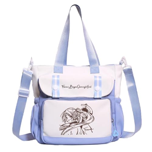 Ciyoulio Frieren Anime Crossbody Bag Himmel Satchel Handtasche Fern/Stark Messenger Bag Schultertaschen Große Kapazität Tote Taschen für Studenten, Typ 12, 28*11*30cm von Ciyoulio