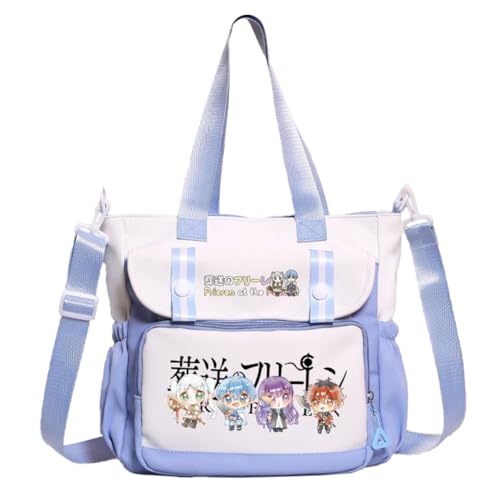 Ciyoulio Frieren Anime Crossbody Bag Himmel Satchel Handtasche Fern/Stark Messenger Bag Schultertaschen Große Kapazität Tote Taschen für Studenten, Typ 15, 28*11*30cm von Ciyoulio