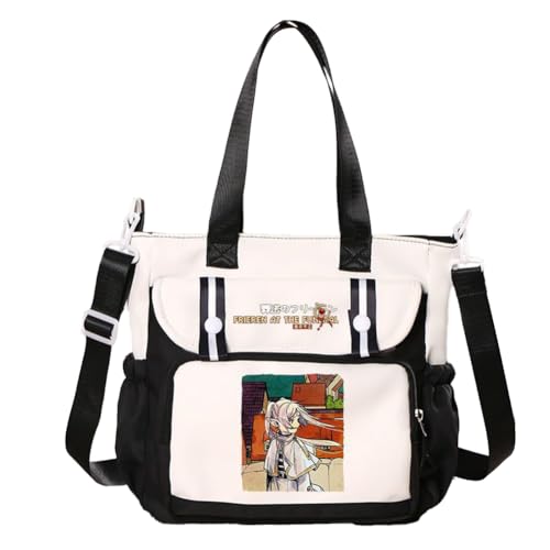 Ciyoulio Frieren Anime Crossbody Bag Himmel Satchel Handtasche Fern/Stark Messenger Bag Schultertaschen Große Kapazität Tote Taschen für Studenten, Typ 16, 28*11*30cm von Ciyoulio