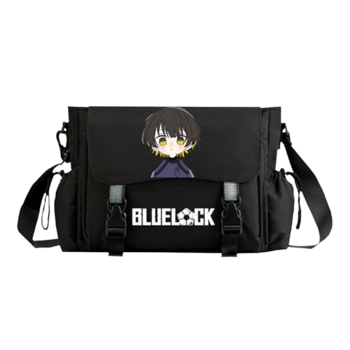 Ciyoulio Seishiro Nagi Anime Print Crossbody Bag Reo Mikage/Bachira Meguru Schultertasche Chigiri Hyoma Satchel Handtasche Große Kapazität Messenger Bags Travel Casual Taschen, Typ 1, 33*14*27cm von Ciyoulio