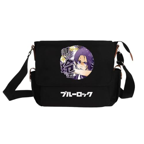 Ciyoulio Seishiro Nagi Umhängetasche Reo Mikage/Bachira Meguru Anime Print Schultertasche Chigiri Hyoma Satchel Handtasche Große Kapazität Messenger Bags Travel Casual Taschen, Typ 17, 29*9*24cm von Ciyoulio