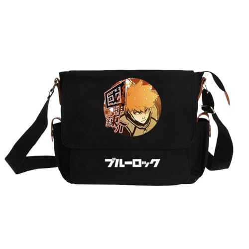 Ciyoulio Seishiro Nagi Umhängetasche Reo Mikage/Bachira Meguru Anime Print Schultertasche Chigiri Hyoma Satchel Handtasche Große Kapazität Messenger Bags Travel Casual Taschen, Typ 18, 29*9*24cm von Ciyoulio
