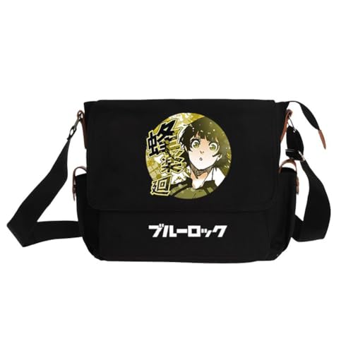 Ciyoulio Seishiro Nagi Umhängetasche Reo Mikage/Bachira Meguru Anime Print Schultertasche Chigiri Hyoma Satchel Handtasche Große Kapazität Messenger Bags Travel Casual Taschen, Typ 20, 29*9*24cm von Ciyoulio