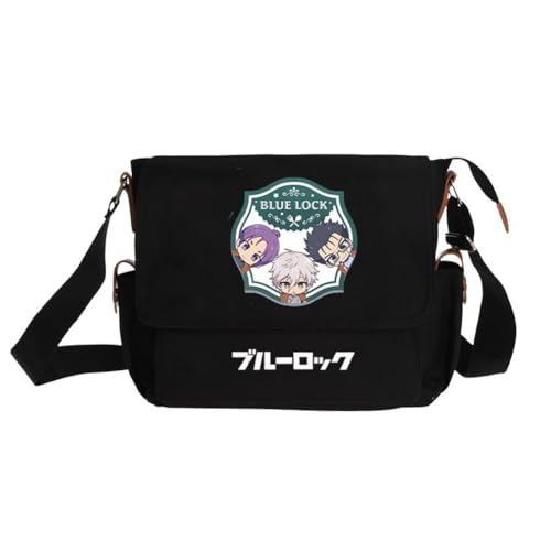 Ciyoulio Seishiro Nagi Umhängetasche Reo Mikage/Bachira Meguru Anime Print Schultertasche Chigiri Hyoma Satchel Handtasche Große Kapazität Messenger Bags Travel Casual Taschen, Typ 24, 29*9*24cm von Ciyoulio