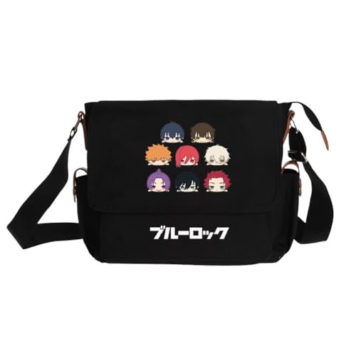 Ciyoulio Seishiro Nagi Umhängetasche Reo Mikage/Bachira Meguru Anime Print Schultertasche Chigiri Hyoma Satchel Handtasche Große Kapazität Messenger Bags Travel Casual Taschen, Typ 26, 29*9*24cm von Ciyoulio