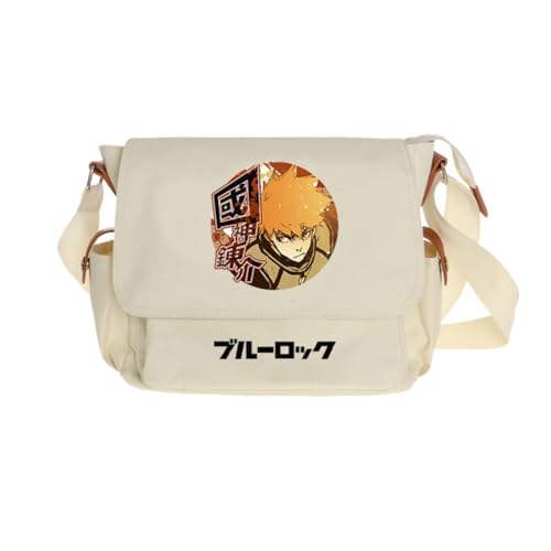 Ciyoulio Seishiro Nagi Umhängetasche Reo Mikage/Bachira Meguru Anime Print Schultertasche Chigiri Hyoma Satchel Handtasche Große Kapazität Messenger Bags Travel Casual Taschen, Typ 4, 29*9*24cm von Ciyoulio
