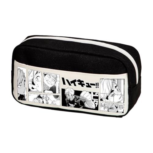 Ciyoulio Shoyo Hinata Anime Stifttasche Tobio Kageyama/Kuroo Tetsurou Cartoon-Druck Federmäppchen Schreibwaren Taschen Große Kapazität Aufbewahrung Federmäppchen Schüler Schulbedarf, Typ 16, 24*10 von Ciyoulio