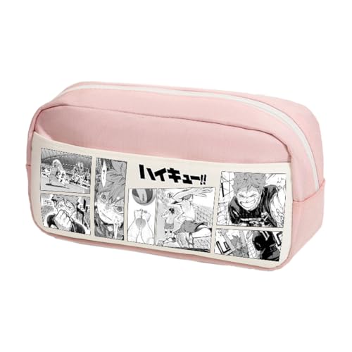 Ciyoulio Shoyo Hinata Anime Stifttasche Tobio Kageyama/Kuroo Tetsurou Cartoon-Druck Federmäppchen Schreibwaren Taschen Große Kapazität Aufbewahrung Federmäppchen Schüler Schulbedarf, Typ 23, 24*10 von Ciyoulio