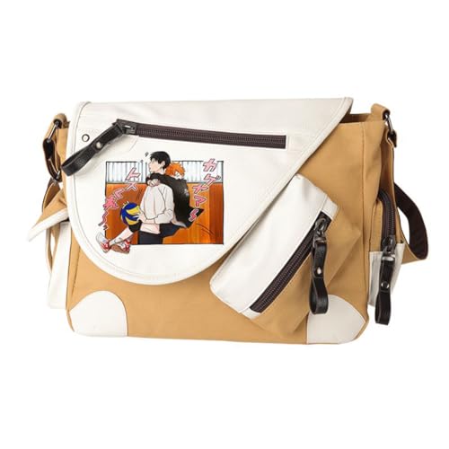 Ciyoulio Shoyo Hinata Crossbody Bag Tobio Kageyama Kuroo Tetsurou Messenger Bag Kozume Kenma Oikawa Tooru Sling Tote Bags Shoulder Bags Daypack Anime Merch, Typ 2, 32*11*26cm von Ciyoulio