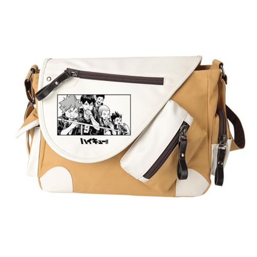 Ciyoulio Shoyo Hinata Crossbody Bag Tobio Kageyama Kuroo Tetsurou Messenger Bag Kozume Kenma Oikawa Tooru Sling Tote Bags Shoulder Bags Daypack Anime Merch, Typ 4, 32*11*26cm von Ciyoulio