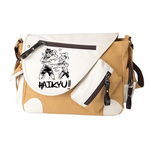 Ciyoulio Shoyo Hinata Crossbody Bag Tobio Kageyama Kuroo Tetsurou Messenger Bag Kozume Kenma Oikawa Tooru Sling Tote Bags Shoulder Bags Daypack Anime Merch, Typ 5, 32*11*26cm von Ciyoulio