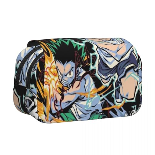 GON·Freecss Federmäppchen Killua Zaoldyeck Anime Cartoon 3D Druck Stifttasche Student Bleistift Tasche Doppellagige Aufbewahrungstaschen Schüler Schreibwaren Taschen Schulsaison Geschenk, Typ 4, 21 von Ciyoulio
