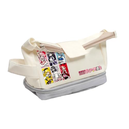 KanameMadoka Federmäppchen, AkemiHomura/Mami Tomoe, Anime-Druck, Stifttasche, Cartoon-Stifttasche, Schreibwaren-Tasche, Aufbewahrungstaschen, tragbare Kosmetiktasche, Organizer, Typ 1, 21*8.5*13cm von Ciyoulio